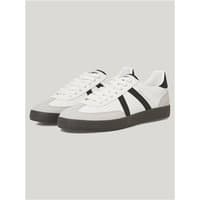 White and grey Jack & Jones trainers with black accents, lace-up front, and dark rubber sole, size 43.