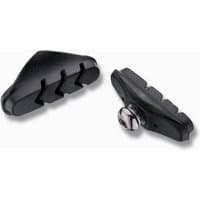 Black Jagwire Comp Road Brake Pads 50mm with grooved surface and metal attachment bolt.