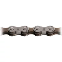 KMC Z8 114 Links 8 Speed Chain, silver and grey, with interlocking plates and engraved "Z" on each link.
