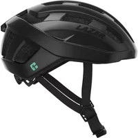 Black Lazer Tempo KinetiCore road helmet with aerodynamic vents and adjustable chin strap, size 54-61cm.