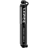 Black Lezyne Pocket Drive HV mini pump with textured grip and 160PSI capacity, featuring a sleek cylindrical design.