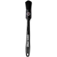 Black Muc-Off Drivetrain Brush with long handle, branded logo, and dense bristles for cleaning bike chains.