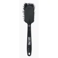 Black Muc-Off tyre and cassette brush with stiff bristles and ergonomic handle featuring Muc-Off logo.