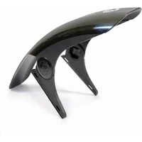 Black Mucky Nutz rear MugGuard for 26-29in bikes, sleek curved design with sturdy mounting arms.
