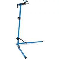 Blue Park Tool PCS-9.3 repair stand with adjustable clamp and tripod base for bike maintenance.