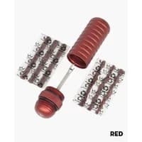 Red Peatys Holeshot Tubeless Puncture Plugger Kit with ribbed handle and plug strips.