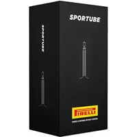 Black Pirelli SportTube Gravel 700c packaging with yellow Pirelli logo and minimalist tube graphic.