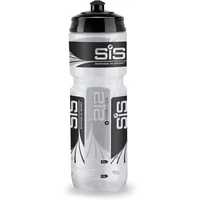 Clear 800ml Science In Sport bottle with black cap and logo, featuring a sleek design and measurement markings.
