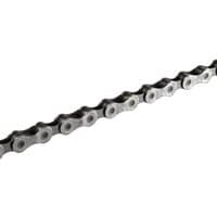 Shimano CN-HG93 9-speed bike chain, 116 links, silver and black with smooth outer plates and reinforced pins.
