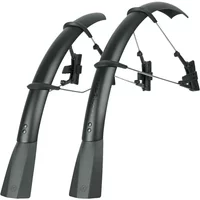 Black SKS Raceblade Pro XL Stealth Series mudguard set with adjustable struts and sleek aerodynamic design.