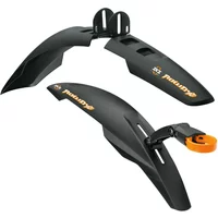 Black SKS Rowdy 20-24 inch mudguard set with orange logo and adjustable mounting brackets.
