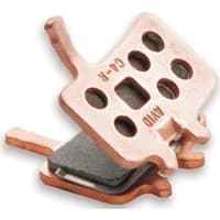 Avid SRAM Juicy/BB7 disc brake pads with copper backing, black organic pad, and steel hardware.