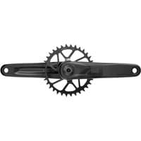 Black SRAM Eagle 70 CL55 DUB MTB crankset with 32T chainring, sleek design, and wide crank arms.