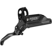 SRAM Maven Silver Disc Brake with black lever, ergonomic handle, and sleek silver accents.