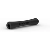 Dark grey SRAM outer cable frame protector, cylindrical with a slit and embossed logo.
