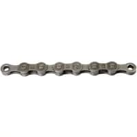 Grey SRAM PC850 bike chain with interlocking links for 7/8-speed compatibility.