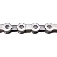 SRAM PC971 9-speed chain, silver metal links with rounded edges and engraved branding on each link.