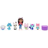 Gabby's Dollhouse Deluxe Figure Set with Gabby and six colorful cat figures, each with unique designs and accessories.