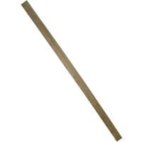 Forest green wooden fence post, 8' long, 3" square, with incised texture for durability.