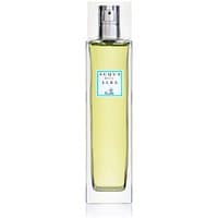 Clear bottle of Acqua dell'Elba Brezza di Mare floral room spray with silver cap and turquoise label.