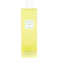 Acqua dell'Elba citrus diffuser refill, 500 ml, in a tall, rectangular, transparent yellow bottle with a white cap.
