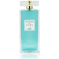 Acqua dell'Elba Donna Classica Eau de Toilette, turquoise liquid in clear rectangular bottle with gold and white cap.