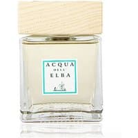 Acqua dell'Elba Fiori Diffuser 200 ml, clear glass bottle with wooden cap and turquoise label.