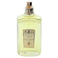 Clear glass bottle of Acqua di Genova Colonia Spray Eau de Toilette, gold cap, ornate label, 100 ml unisex citrus perfume.