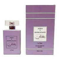 Purple Acqua di Sestri Levante La Baia Eau de Parfum bottle and box, 100 ml, with floral design and silver accents.