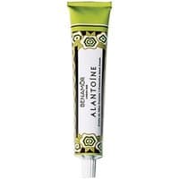 Green and white Benamor Alantoine hand cream tube, 50 ml, with decorative floral pattern and silver cap.