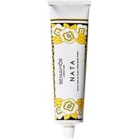 White Benamor Nata Body Cream tube, 150 ml, with yellow floral design and black text.