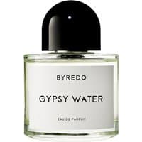 Byredo Gypsy Water Eau de Parfum 100 ml, clear glass bottle with black cap and minimalist white label.