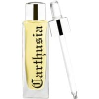 Carthusia beard oil in a clear rectangular bottle with black text and a dropper cap.