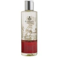 Clear bottle of Carthusia Corallium Shower Gel 250 ml with silver cap and ornate label design.