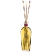 Carthusia Frutto di Bacco diffuser, 500 ml glass bottle with yellow liquid and wooden reeds.