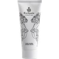 White Carthusia Uomo After Shave cream tube, 100 ml, with ornate black design and logo.