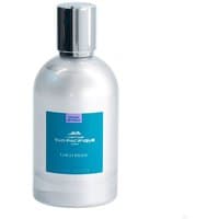 Silver bottle of Comptoir Sud Pacifique Coco Figue Eau de Toilette, blue label, metallic cap, 100 ml.
