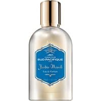Clear bottle of Jardin Neroli Eau de Parfum, blue label, gold cap, by Comptoir Sud Pacifique, 100 ml.