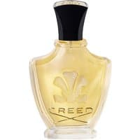 Creed Tubereuse Indiana Eau de Parfum 75 ml, amber liquid in ornate glass bottle with black cap and embossed logo.