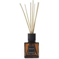Brown square glass diffuser with black cap, labeled "Culti Mareminerale," featuring natural reed sticks.