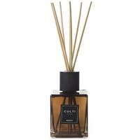 Culti Tessuto Decor Diffuser 500 ml, amber glass bottle with black cap and reed sticks, musk fragrance.