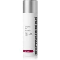 White cylindrical bottle with silver cap, labeled "Dermalogica Dynamic Skin Recovery SPF50" in gray and red text.