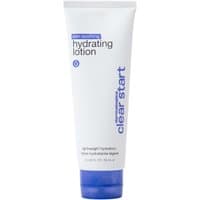 White tube of Dermalogica Skin Soothing Hydrating Lotion, blue text, 59 ml, anti-blemish emulsion for oily skin.