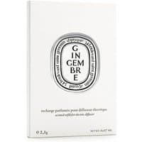 Diptyque Gingembre car diffuser refill in white box with black oval logo and elegant typography.