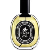 Diptyque L'Ombre dans l'Eau 75 ml unisex perfume, oval glass bottle with black cap and intricate label design.