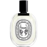 Diptyque Olene Eau de Toilette 100 ml, clear oval bottle with black cap and floral label design.