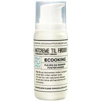 Ecooking Overnight Foot Cream 100 ml in white pump bottle with black text and minimalist design.