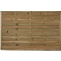 Forest Garden 6'x4' decorative fence panel, horizontal slats, pressure-treated wood, natural finish.
