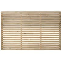 Forest Garden 6' x 4' slatted fence panel, pressure treated wood, horizontal slats, contemporary design.