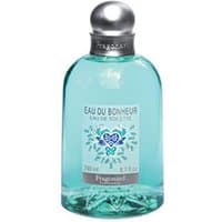 Fragonard Eau du Bonheur Eau de Toilette, 200 ml, turquoise bottle with silver cap and floral label design.